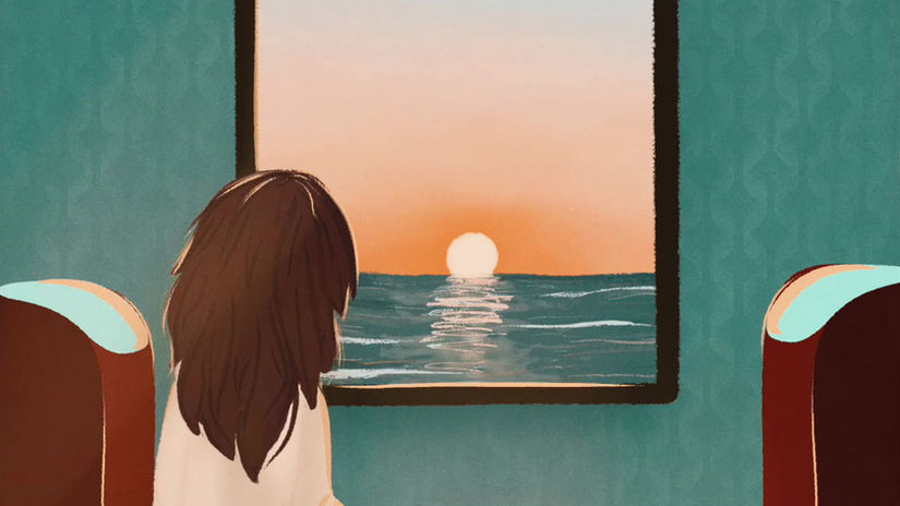 sunset train